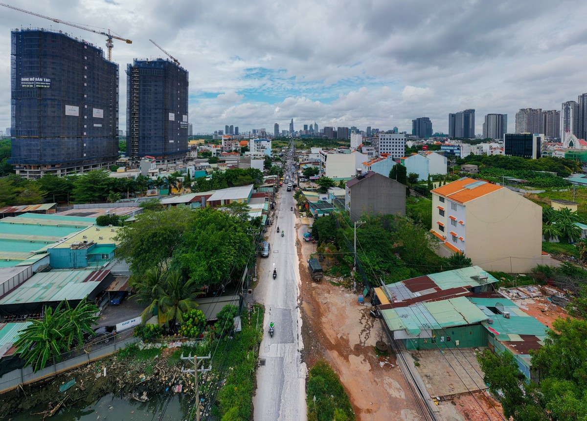 Đoạn đường Lương Định Của được nâng cấp kéo dài từ nút giao An Phú đến đường Trần Não.