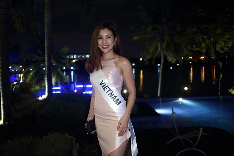 Chiều 3/10 vừa qua,  Á hậu Bảo Như đã đáp chuyến bay đến Sri Lanka để tham dự cuộc thi Miss Intercontinental 2016 (Hoa hậu Liên lục địa). (Ảnh: FB Miss Intercontinental)