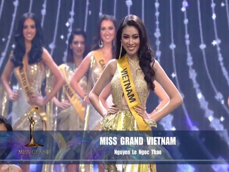 Việc Á hậu  Ngọc Thảo trượt top 10 cuộc thi Miss Grand International 2020 - Hoa hậu Hòa bình Quốc tế 2020 khiến không ít khán giả tiếc nuối. Trước đêm chung kết, đại diện Việt Nam liên tục ghi điểm, đặc biệt trong bán kết.