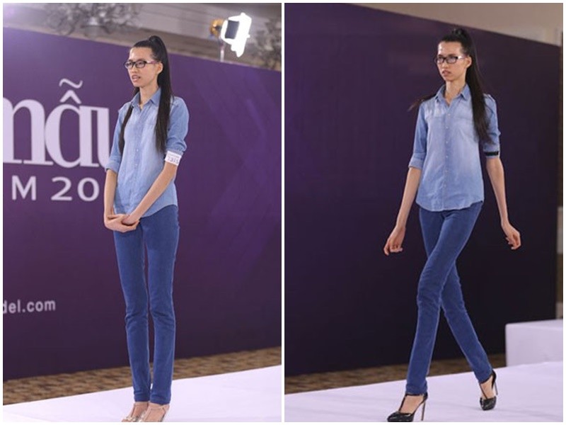 Khi tham gia cuộc thi Vietnam’s Next Top Model 2015,  Hồng Xuân gây chú ý bởi chiều cao 1m90. Ở sân chơi này, cô đoạt giải á quân. Ảnh: Vietnam’s Next Top Model