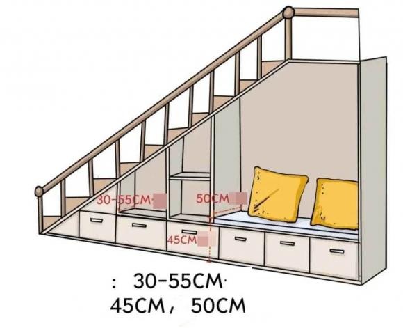 Làm thế nào để làm lưu trữ dưới cầu thang? 7 cách sắp xếp miễn phí cho bạn. 1. Toàn bộ tủ có thể được làm dưới gầm cầu thang, và kho chứa có thể hơn 10 mét vuông!