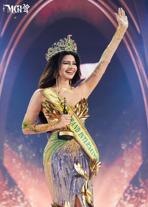 Tối ngày 25/10, Rachel Gupta đăng quang  Miss Grand International 2024. Ảnh: FB Miss Grand International.