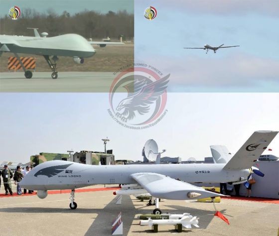 Hình ảnh về quá trình bay thử nghiệm máy bay không người lái (UAV) Wing Loong do Trung Quốc sản xuất không được truyền thông Ai Cập đăng tải chính thức. Nhưng hình ảnh về chuyến bay được đăng trên Facebook của lực lượng vũ trang Ai Cập vào ngày 13/10. Ảnh: Facebook Lực lượng vũ trang Ai Cập