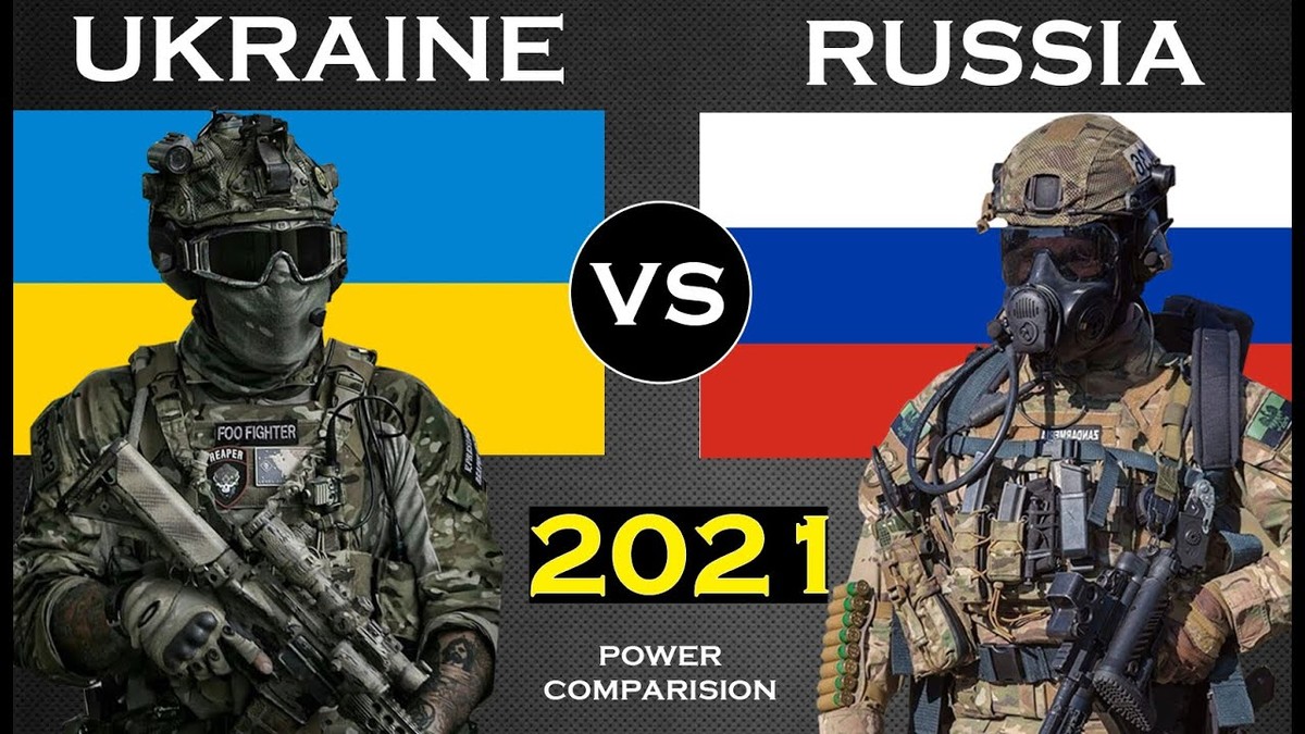 Theo số liệu đánh giá của trang Quan sát Quân sự, so sánh sức mạnh quân đội các quốc gia trên thế giới cho biết, hiện tại sức mạnh quân sự Nga đứng thứ 2 của thế giới sau Mỹ, thuộc nhóm các quốc gia có sức mạnh quân sự cấp 1 (gồm Mỹ, Nga và Trung Quốc). Trong khi đó Ukraine đứng thứ 19 và xếp vào nhóm cấp 4.
