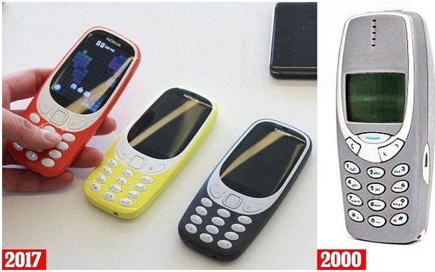  Nokia 3310 vừa được giới thiệu tại sự kiện MWC 2017. Ngay lập tức, dân sành công nghệ mổ xẻ, so sánh phiên bản mới này với chiếc Nokia "nồi đồng cối đá" từng rất nổi tiếng cách đây 17 năm trước.