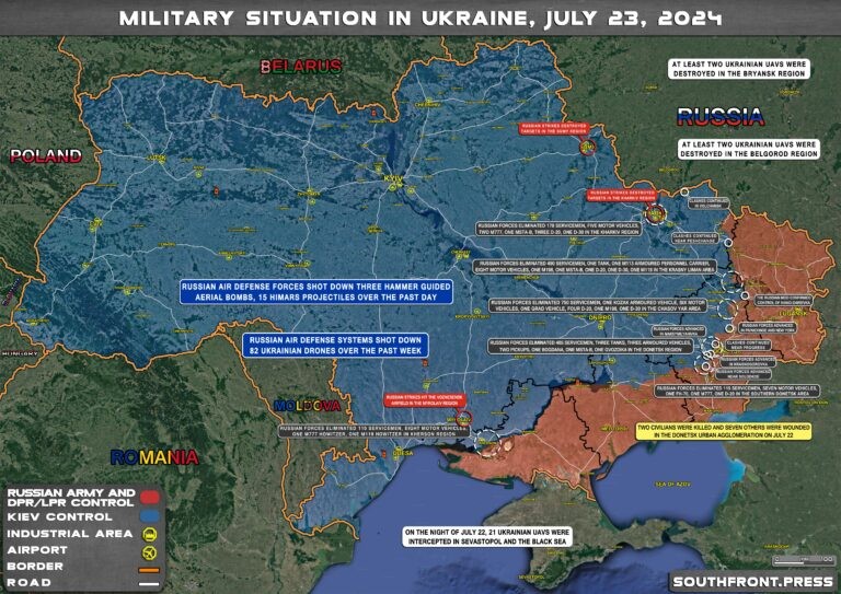 Trên  chiến trường Ukraine, 700.000 quân Nga tiếp tục thực hiện các cuộc tấn công theo chiến thuật “nghìn vết chém” trên mặt trận dài hàng nghìn km. Trọng tâm chủ yếu tập trung vào chiến trường Kharkov ở phía bắc và Donbass ở trung tâm. 