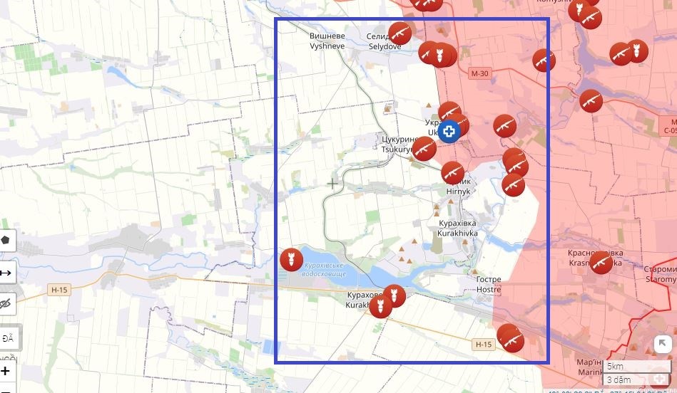 Theo trang Gazeta.ua của Ukraine cho biết, Bộ Tổng tham mưu Ukraine đã thông báo trên tài khoản Telegram chính thức của họ vào ngày 15/9 rằng, khu vực Kurakhovsky ở phía tây tỉnh Donetsk của Ukraine đã trở thành nơi giao tranh "dữ dội nhất" trên  chiến trường Ukraine. Thông báo cho biết: “Cuộc giao tranh khốc liệt nhất hiện nay đang diễn ra theo hướng Kurakhovsky”.