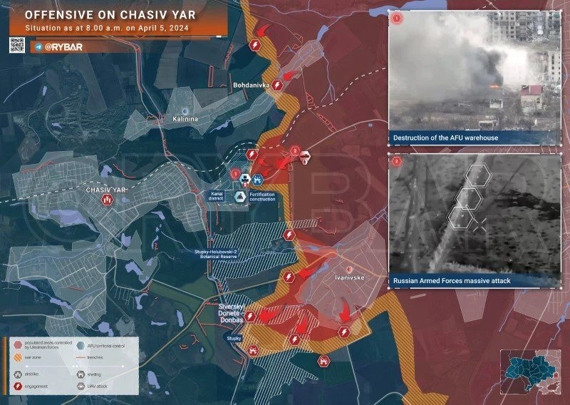 Tại pháo đài  Chasov Yar, quân đội Nga (RFAF) và quân đội Ukraine (AFU) đã giao tranh ác liệt trong 18 tháng. Khi chiến tranh tiếp tục tiếp diễn, RFAF cuối cùng đã bước vào thời điểm quan trọng, để chiếm hoàn toàn pháo đài Chasov Yar của Ukraine.