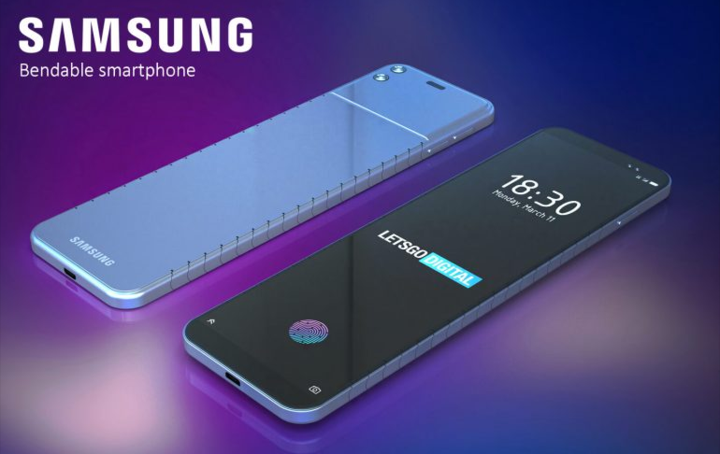 Mặc dù Samsung đã chính thức ra mắt chiếc điện thoại gập đầu tiên của mình là  Galaxy Fold, có thể gập màn hình vào bên trong. Ảnh: Letsgodigital.