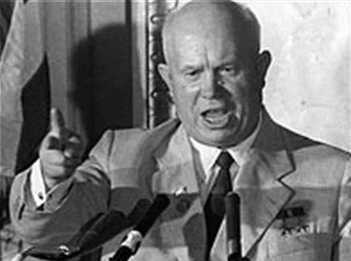 Nikita Khrushchev - lãnh đạo Liên Xô từ năm 1953-1964 đã từng đưa ra lời phát biểu hùng hồn tại kỳ họp Liên Hiệp Quốc vào năm 1960 cho rằng chủ nghĩa tư bản đã được ràng buộc với thất bại và chủ nghĩa cộng sản đang tiến lên. Ông nói: "Lịch sử đang đứng về phía chúng tôi... Chúng tôi sẽ chôn vùi chủ nghĩa tư bản". Lời "tiên đoán" chủ nghĩa tư bản sụp đổ của nhà lãnh đạo Khrushchev thời  Chiến tranh Lạnh đã được thực tế chứng minh là không xảy ra.