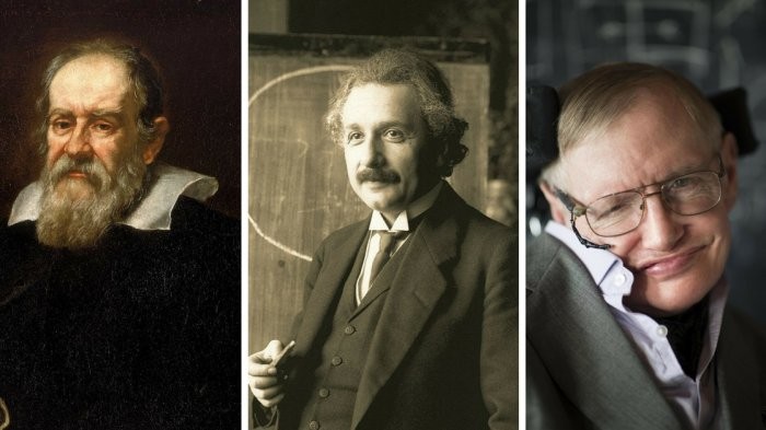 Ba  nhà bác học thiên tài: Stephen Hawking, Galileo Galilei và Albert Einstein được người đời ngưỡng mộ với những thành tựu lớn trong lĩnh vực khoa học, vật lý.