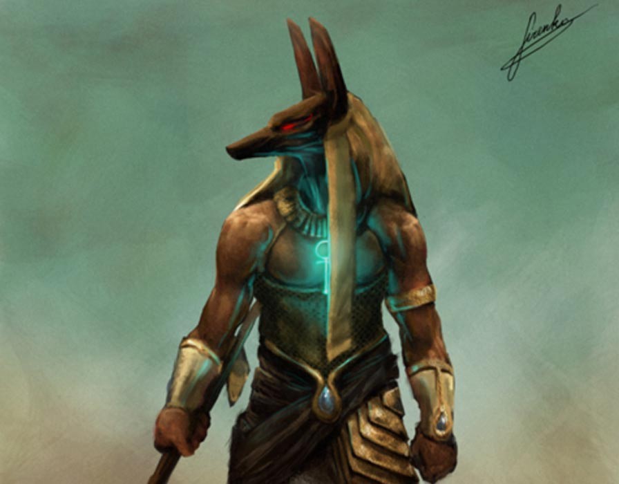 Thần Anubis là một trong những  vị thần Ai Cập quyền năng nhất. Vị thần này có thân nam giới và đầu chó rừng.