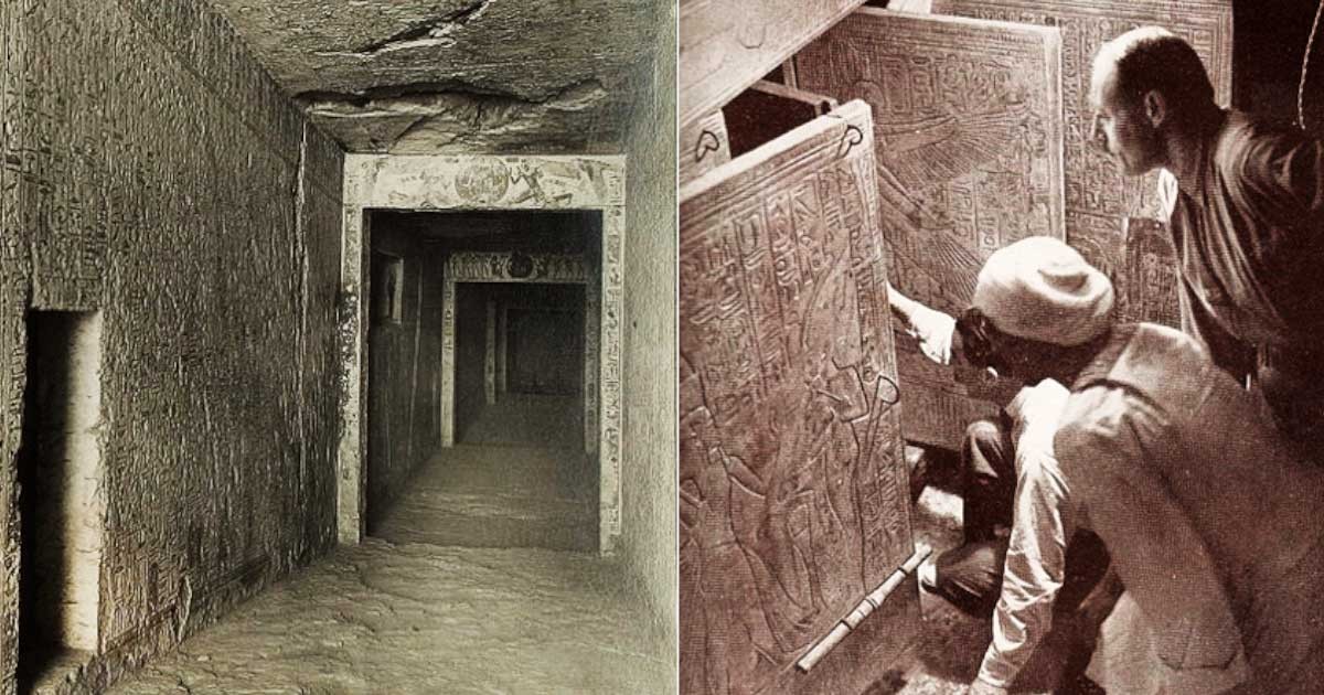 Vào năm 1922, nhóm khảo cổ của Howard Carter tìm thấy  lăng mộ của pharaoh Tutankhamun tại Thung lũng các vị vua, Ai Cập. Đây là một trong những phát hiện khảo cổ học quan trọng nhất thế kỷ 20. Nhiếp ảnh gia Harry Burton may mắn được chọn chụp ảnh quá trình khai quật lăng mộ của nhà vua Ai Cập vĩ đại này.