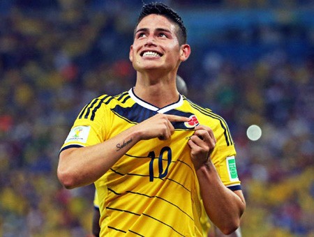 James Rodriguez đang khoác áo câu lạc bộ Monaco (Pháp), nhưng cũng dễ hiểu khi các đại gia châu Âu như Manchester United, Real Madrid, Barcelona đều muốn sở hữu tiền vệ người Colombia này.