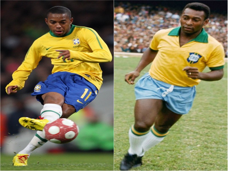 Robinho, tiền đạo người Brazil, được đánh giá là hậu duệ của Pele trong làng bóng đá thế giới. Chính Pele từng thừa nhận điều này khi ông nhìn Robinho thi đấu. Ngay từ năm 18 tuổi, Robinho đã đá trong đội hình chính thức của CLB giàu truyền thống nhất Brazil là Santos. Trong 3 năm tại Santos, Robinho đều là cây săn bàn chủ lực.