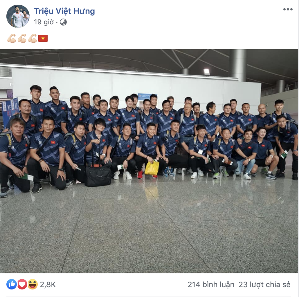 Chiều ngày 22/11,  U22 Việt Nam và ban huấn luyện chính thức lên đường sang Philippines để tham dự SEA Games 30. Trên trang Facebook cá nhân, nhiều cầu thủ tranh thủ check-in trước khi bước vào lịch luyện tập và thi đấu khá dày.