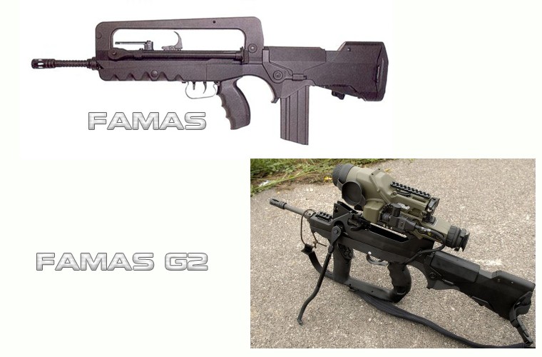 Famas từng được coi là biểu tượng vũ khí cá nhân của nền công nghiệp quốc phòng Pháp, súng có tốc bộ bắn cực nhanh, cơ động mạnh. Tuy nhiên nó cũng tồn tại nhược điểm hay bị kẹt đạn, và khi bắn cường độ cao một số bộ phận của súng dễ bị bể. Súng buộc phải sử dụng đạn vỏ thép vì cơ chế nạp đạn blowback quá mạnh có thể phá hủy vỏ đạn nếu làm bằng kim loại mềm hơn như đồng. FAMAS G2 ra đời với nhiều ưu điểm và khắc phục được những đặc điểm trước đây, tuy nhiên chúng quá đắt đỏ để có thể trang bị đại trà.