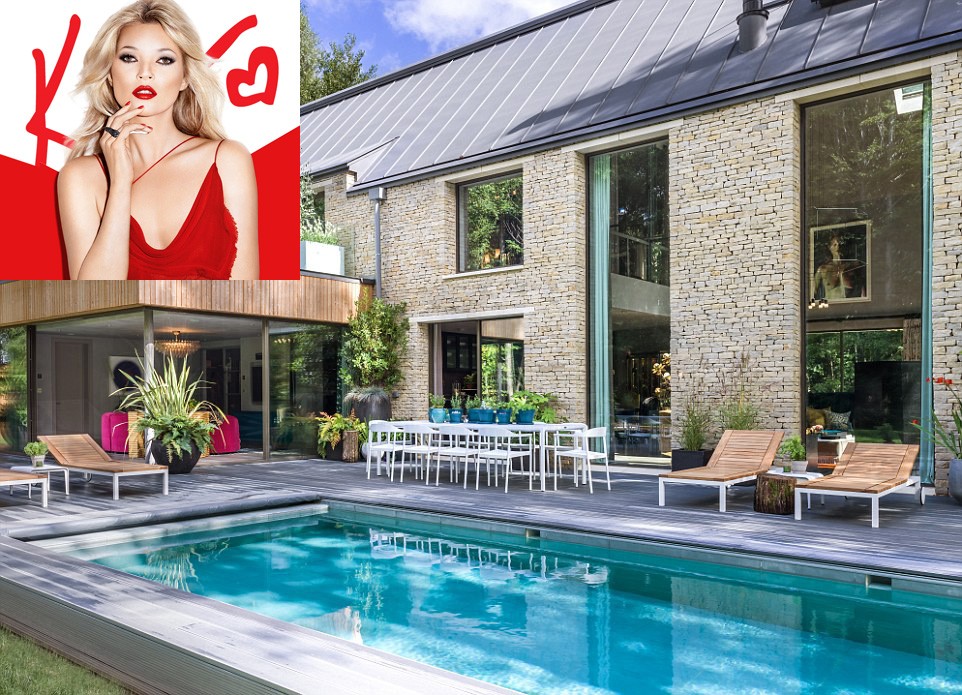  Biệt thự xa hoa của siêu mẫu Kate Moss, nằm ở trung tâm Cotswolds, dãy đồi nằm thoai thoải trên một vùng quê yên bình nước Anh.