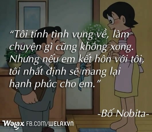 Lời cầu hôn chân thành và vô cùng ngọt ngào của bố Nobita tới bà xã.