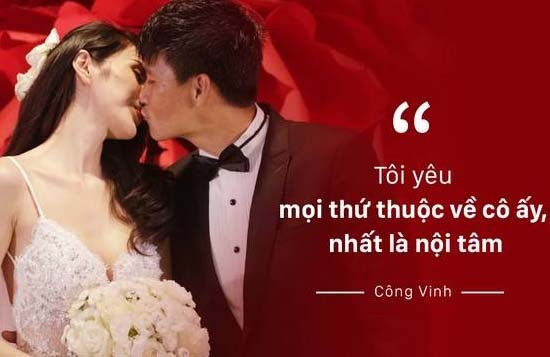 Vẫn nổi tiếng là chiều và yêu vợ, mới đây trước ngày lên đường cùng đội tuyển Việt Nam tham gia đoạt cúp tại AFF Cup 2016 được diễn ra tại Myanmar.  Công Vinh đã có những lời nói ngọt ngào nhận xét về Thủy Tiên. Những dòng chia sẻ lãng mạn, tình tứ kiểu như: “Tôi yêu mọi thứ thuộc về cô ấy, nhất là nội tâm”...