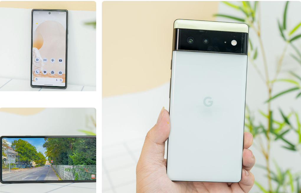 Ở phân khúc giá dưới 5 triệu đồng người dùng có thể cân nhắc hai lựa chọn là  Pixel 6 và Pixel 6a. Đây là những mẫu smartphone có camera tốt nhất phân khúc, phù hợp cho những người thích chụp ảnh. Chip Google Tensor trên cả hai mẫu máy này đều tương đương Snapdragon 870 hay 888, đủ mạnh cho các tác vụ hàng ngày. Tuy nhiên, chip này không được tối ưu cho các tác vụ chơi game khi dễ gặp tình trạng nóng máy và giật lag. Ảnh: Minh Ngọc/VVS