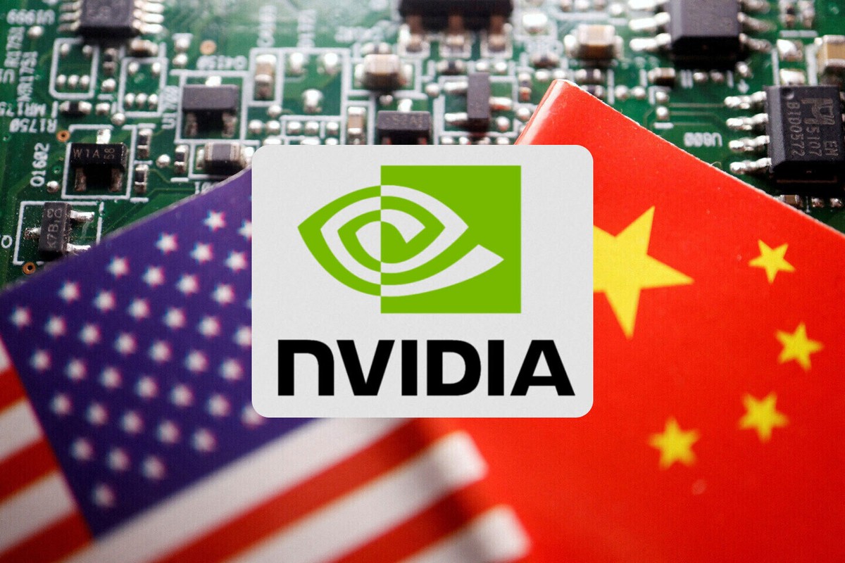 Tờ WSJ nhận định,  Nvidia từng gặp phải một vấn đề lớn. Các quan chức Mỹ vào năm 2022 đã bắt đầu hạn chế những gì công ty chip có thể bán cho Trung Quốc, khi đó chiếm 1/5 doanh số của công ty. Ảnh: Gen AI