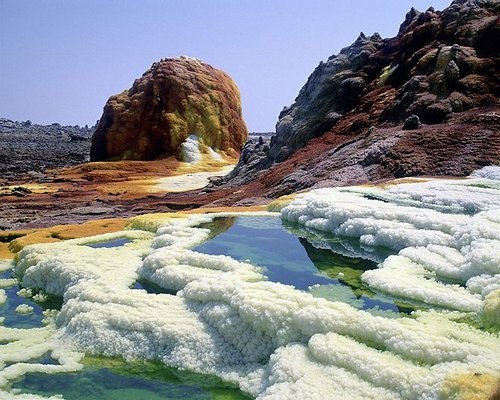 Thị trấn Dallol, Ethiopia. Đây là một trong những nơi xa xôi nhất trên Trái đất có rất ít người sống.