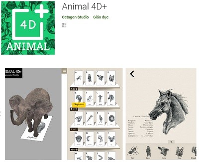 Gần đây,  ứng dụng animal 4D+ với khả năng tạo ra những hình ảnh 3D các loài động vật kèm tiếng kêu gây chú ý đặc biệt và "dậy sóng" mạng xã hội. Thực tế, đây là một phương pháp giáo dục bằng thực tế ảo đang được ưa chuộng. Animal 4D+ có được sự "kỳ diệu" vậy là nhờ áp dụng công nghệ thực tế ảo tăng cường AR. 