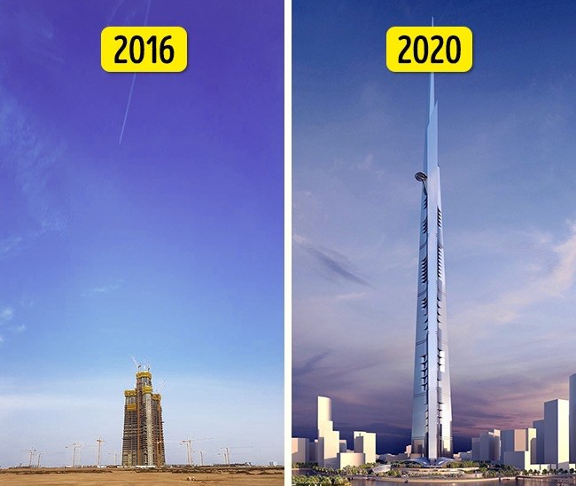 Năm 2020, tòa nhà cao nhất thế giới sẽ hoàn thành. Hiện nay, tòa nhà cao nhất thế giới là Burj Khalifa ở Dubai nhưng kỷ lục này sẽ bị phá vỡ vào năm 2020 khi Tháp Jeddah được hoàn thành ở Saudi Arabia với chiều cao hơn 1.000 mét.