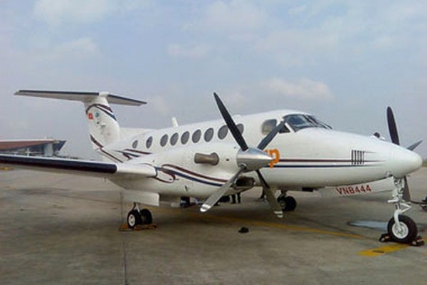 Mới đây,  bầu Đức đã bán máy bay riêng Beechcraft King Air 350 cho hãng hàng không Vietstar Airlines. Ảnh: Baogiaothong.