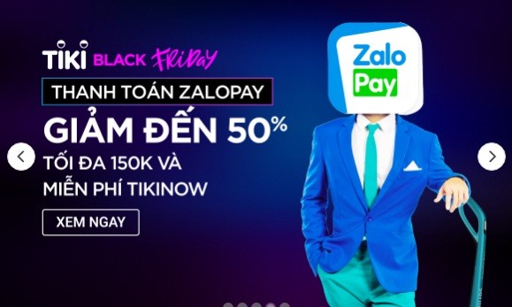 Hưởng ứng "ngày thứ sáu đen tối"  Black Friday, nhiều trang thương mại điện tử ở Việt Nam cũng bắt đầu tung các chương trình giảm giá. Ảnh: Tiki.