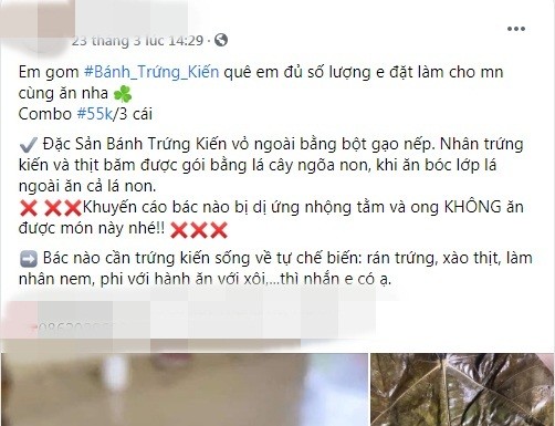 Gần đây, trên chợ mạng, xuất hiện nhiều người rao bán  bánh trứng kiến - một loại bánh đặc sản và mang nhiều ý nghĩa của người dân tộc Tày, Mường.