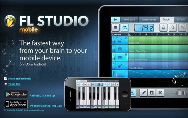 1. FL Studio Mobile (GarageBand): Với những ai yêu thích công việc sáng tác, sản xuất, mix nhạc chuyên nghiệp thì FL Studio Mobile là phần mềm thay thế hoàn hảo cho GarageBand. Xuất hiện từ năm 2013, ứng dụng phù hợp cho việc thu âm khi hỗ trợ tới 133 nhạc cụ cùng các hiệu ứng âm thanh cần thiết. Hiện nay ứng dụng Android này đã đồng thời hỗ trợ phiên bản dành cho máy tính.