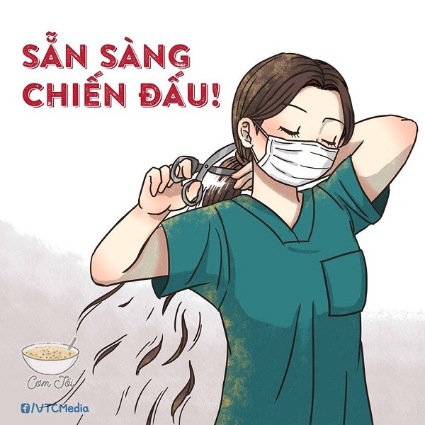 Những ngày qua, hình ảnh chụp lại khoảnh khắc các  nữ y bác sĩ ở Đà Nẵng hy sinh cắt đi mái tóc dài để thuận tiện cho công tác chống dịch COVID-19 được chia sẻ đã gây ''bão'' mạng xã hội.