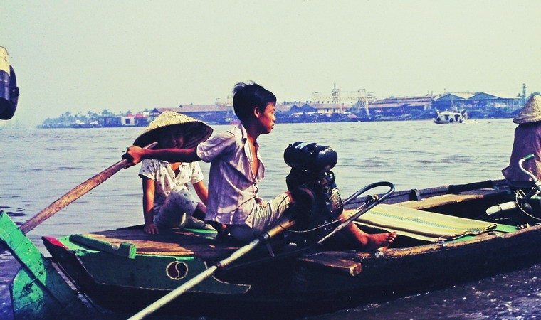 "Taxi đường thủy" ở  Sài Gòn năm 1970.