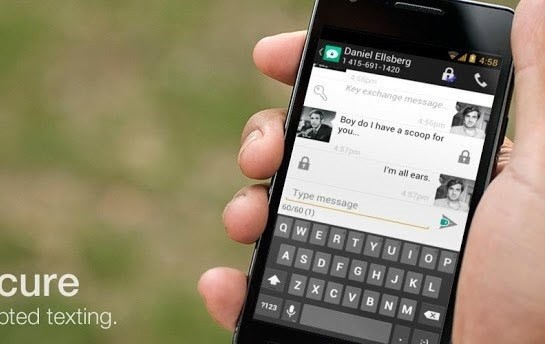  TextSecure. Ứng dụng được phát triển dành cho Android với mục đích duy nhất là nhắn tin an toàn. TextSecure được tạo ra bởi một nhóm các nhà phát triển được gọi là Open Whisper Systems, vốn được biết đến với các ứng dụng thông tin liên lạc hoàn toàn riêng tư kèm mã phát hành dưới dạng mã nguồn mở. Ứng dụng được sử dụng để gửi tin nhắn được mã hóa sử dụng tiêu chuẩn SMS, yêu cầu bạn phải có mật mã duy nhất, sử dụng để chứng minh rằng bạn đã nhận được tin nhắn.