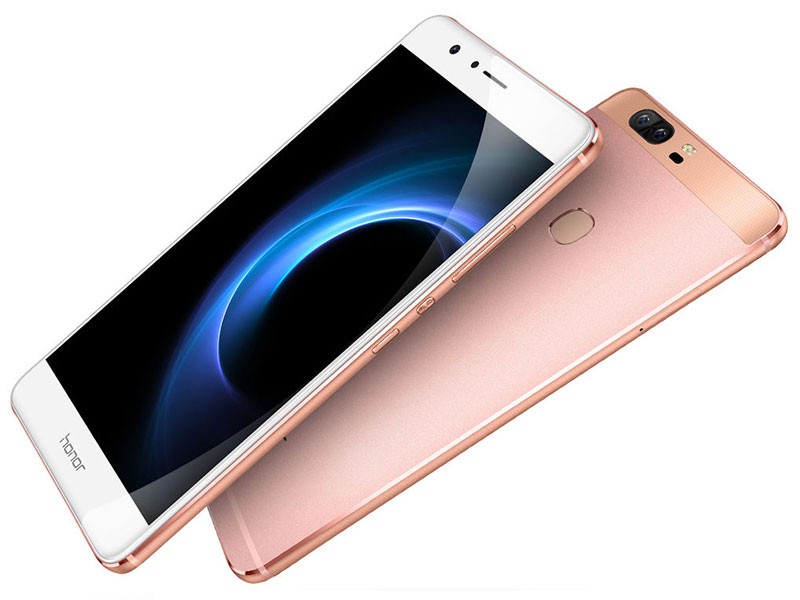  Điện thoại Huawei Honor V8 sở hữu thiết kế kim loại nguyên khối.