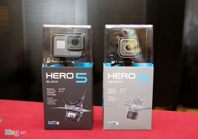 Go Pro vừa mang đến Việt Nam hai mẫu camera hành động mới gồm model cao cấp Hero 5 Black giá 10,1 triệu và mẫu cơ bản Hero 5 Session giá 7 triệu đồng.