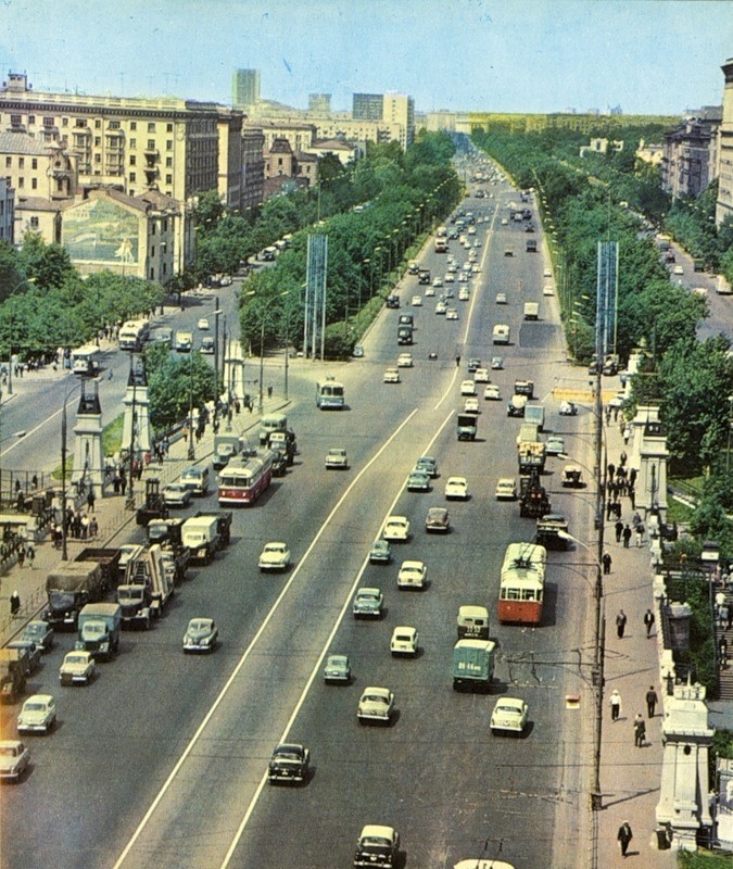 Đường cao tốc Leningradskoye,  Moscow thập niên 1960.