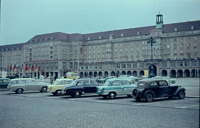 Diện mạo khang trang của thành phố Dresden,  CHDC Đức năm 1960. Dresden từng bị san phẳng trong Thế chiến II. Ảnh: Normann Flickr.