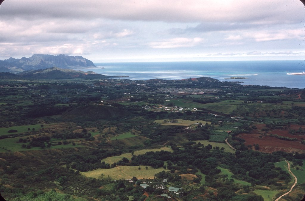 Một góc  Hawaii năm 1954 nhìn từ trên cao. Ảnh: M20wc51 / Flickr.