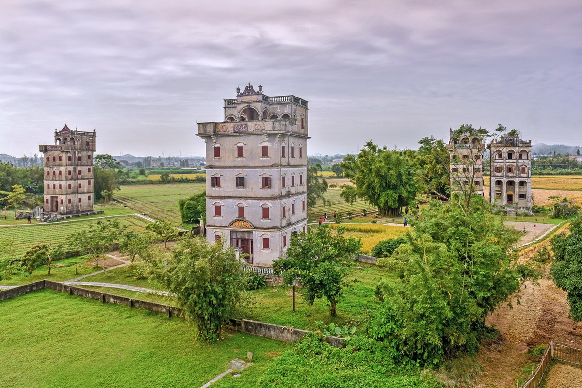  Khai Bình Điêu Lâu là tên gọi của một quần thể kiến trúc cổ độc đáo gồm hàng nghìn tòa nhà nhiều tầng được xây dựng ở Khai Bình, Giang Môn, Quảng Đông, Trung Quốc. Ảnh: Gzhu.edu.cn.