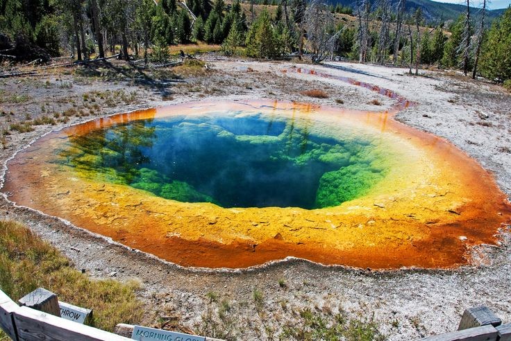  1. Vườn quốc gia Yellowstone (Wyoming, Montana, Idaho). Thành lập: 1872 (VQG đầu tiên trên thế giới). Đặc điểm nổi bật: Với hệ thống suối nước nóng, mạch nước phun và hệ sinh thái đa dạng,  VQG Yellowstone là kỳ quan thiên nhiên vô cùng quyến rũ. Ảnh: Pinterest.