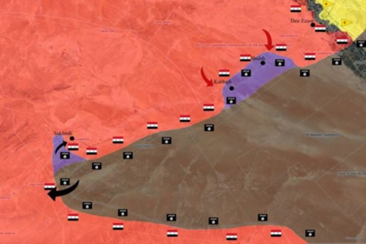 Ngày 29/9, phiến quân IS đã đánh chiếm 5 trạm kiểm soát của quân đội Syria gần thị trấn Al-Sukhnah trên vùng nông thôn phía đông tỉnh Homs, IS chiếm được làng al-Qualya'a và trạm xăng phía nam của thị trấn al-Sukhnah. Ảnh: Southfront