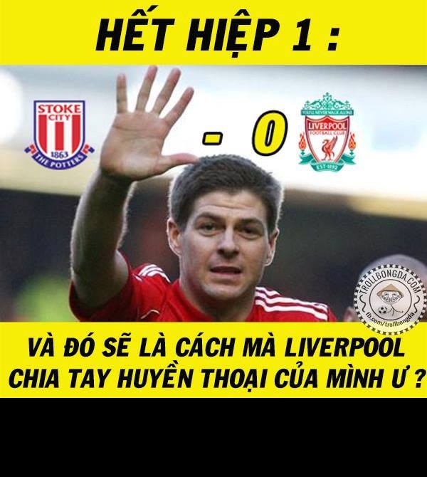 Ngày Gerrard chia tay Liverpool, CLB của anh đã dễ dàng để Stoke City đánh bại 5-0 ngay trong hiệp một. Đây là một tỷ số báo hiệu một cuộc chia tay ngập tràn trong nước mắt.