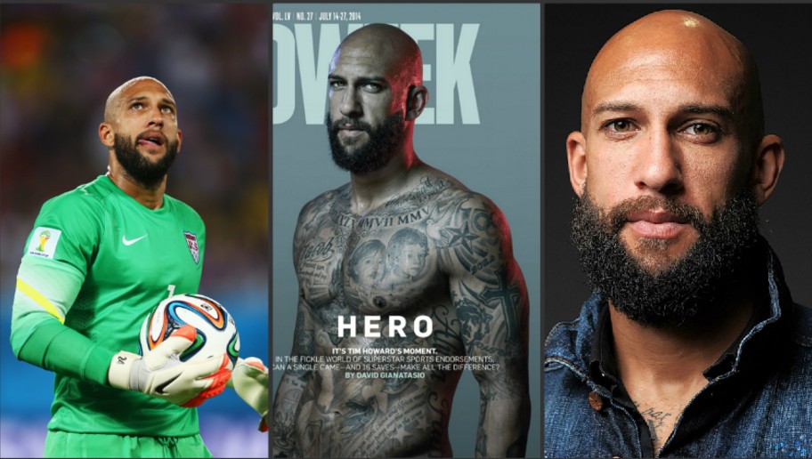 Tim Howard không chỉ sở hữu những hình xăm cực đẹp trên cơ thể mà còn quyến rũ các fan nữ bằng bộ râu quai nón cực chất của mình.