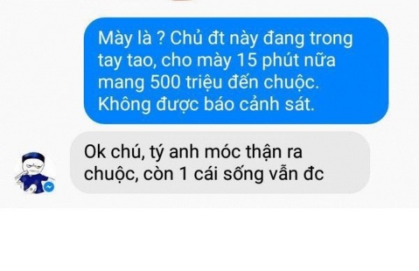 Sau những trào lưu  nhắn tin thử người yêu thì tuyệt chiêu dựng chuyện bị bắt cóc, nhắn tin đòi tiền chuộc thời gian gần đây đang được nhiều bạn trẻ áp dụng và đã tạo ra không ít những chuyện hài hước.