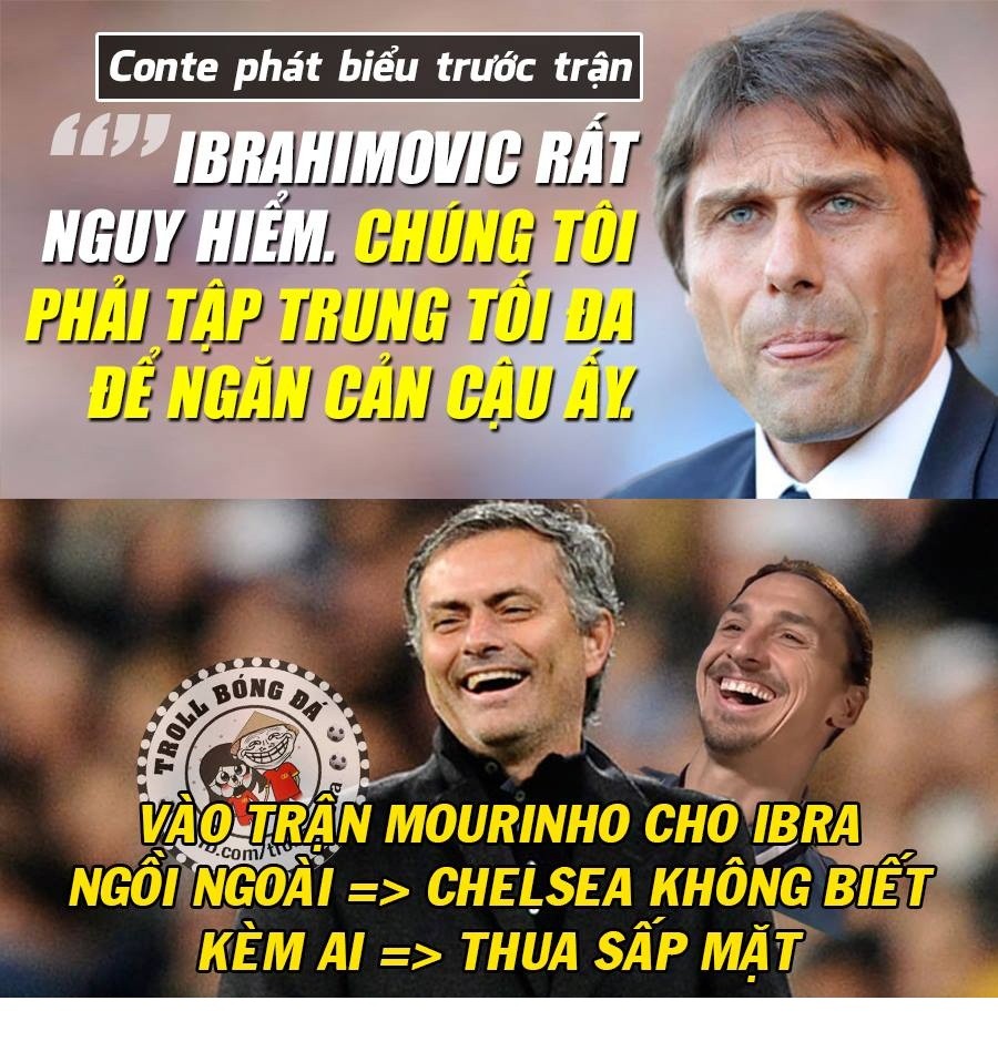 Tuần vừa qua, tâm điểm của của giải Ngoại hạng Anh là trận đấu giữa MU và Chelsea, đây cũng chính là trận cầu được dân mạng quan tâm và liên tục cho ra đời những bức ảnh chế bóng đá để phục vụ cộng đồng mạng.