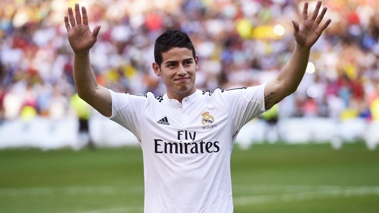 M.U nhận tin vui vụ Rodriguez: Theo thông tin  chuyển nhượng bóng đá mới nhất từ Diario Gol, James Rodriguez yêu cầu ông chủ Real Madrid, Florentino Perez bán anh cho Manchester United, thay vì xem xét đề nghị của Inter Milan. Nguồn này khẳng định, ngôi sao Colombia chỉ muốn cập bến Old Trafford, gia nhập đội bóng của Jose Mourinho. Ảnh: Diario Gol