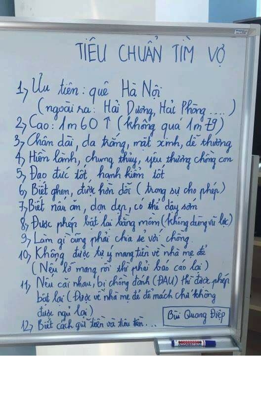 Ai cũng sẽ có cho mình ít nhiều gạch đầu dòng, mường tượng về chàng trai/ cô gái sẽ gắn bó với mình lâu dài, trở thành 1 nửa của cuộc đời để từ đó sống hạnh phúc đến đầu bạc răng long.